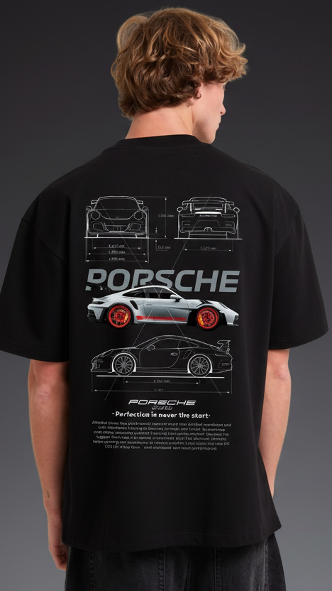 Premium black color T-shirt with cotton