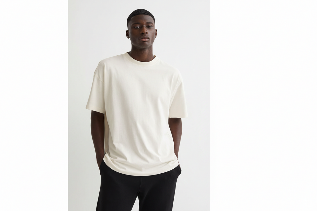 Premium White Cotton T-shirt Round Neck