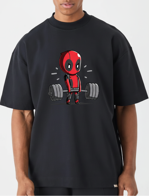 Round neck premium cotton Tee Natural Black