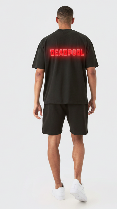 Round neck premium cotton Tee Natural Black