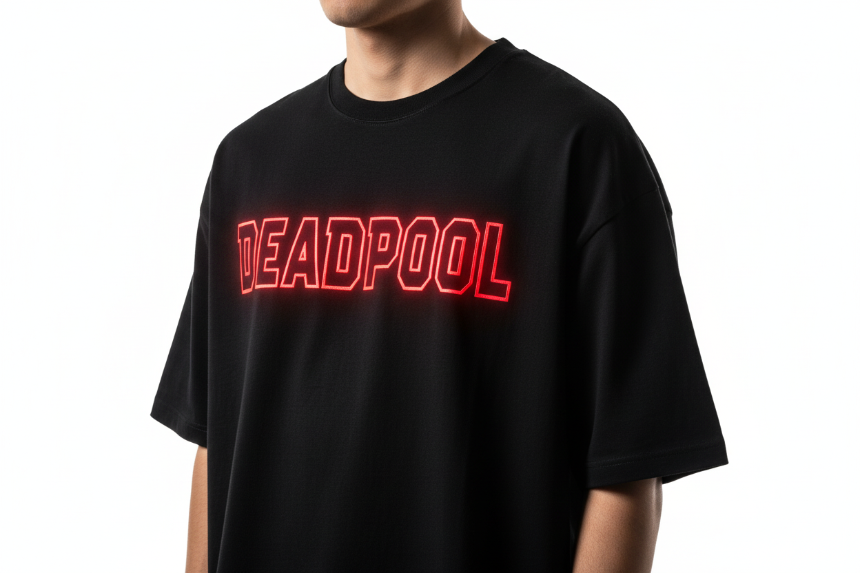 Round neck premium cotton Tee Natural Black