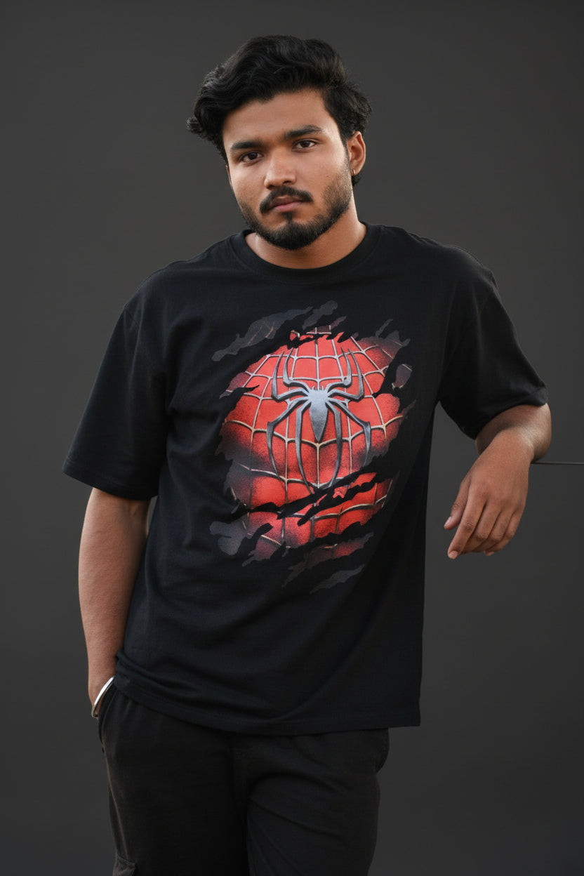 Spider-Man Round Neck Drop-Shoulder cotton Tee