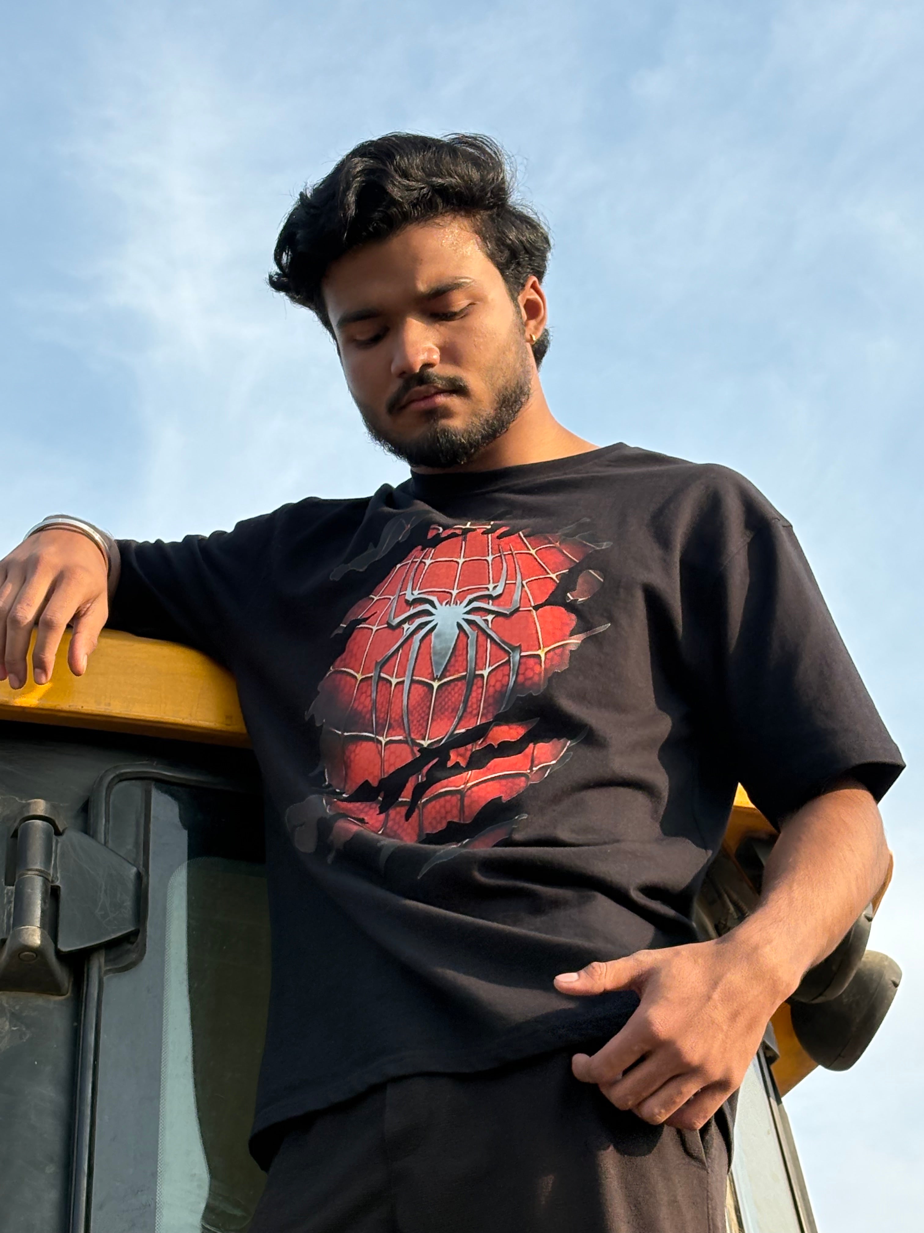 Spider-Man Round Neck Drop-Shoulder cotton Tee