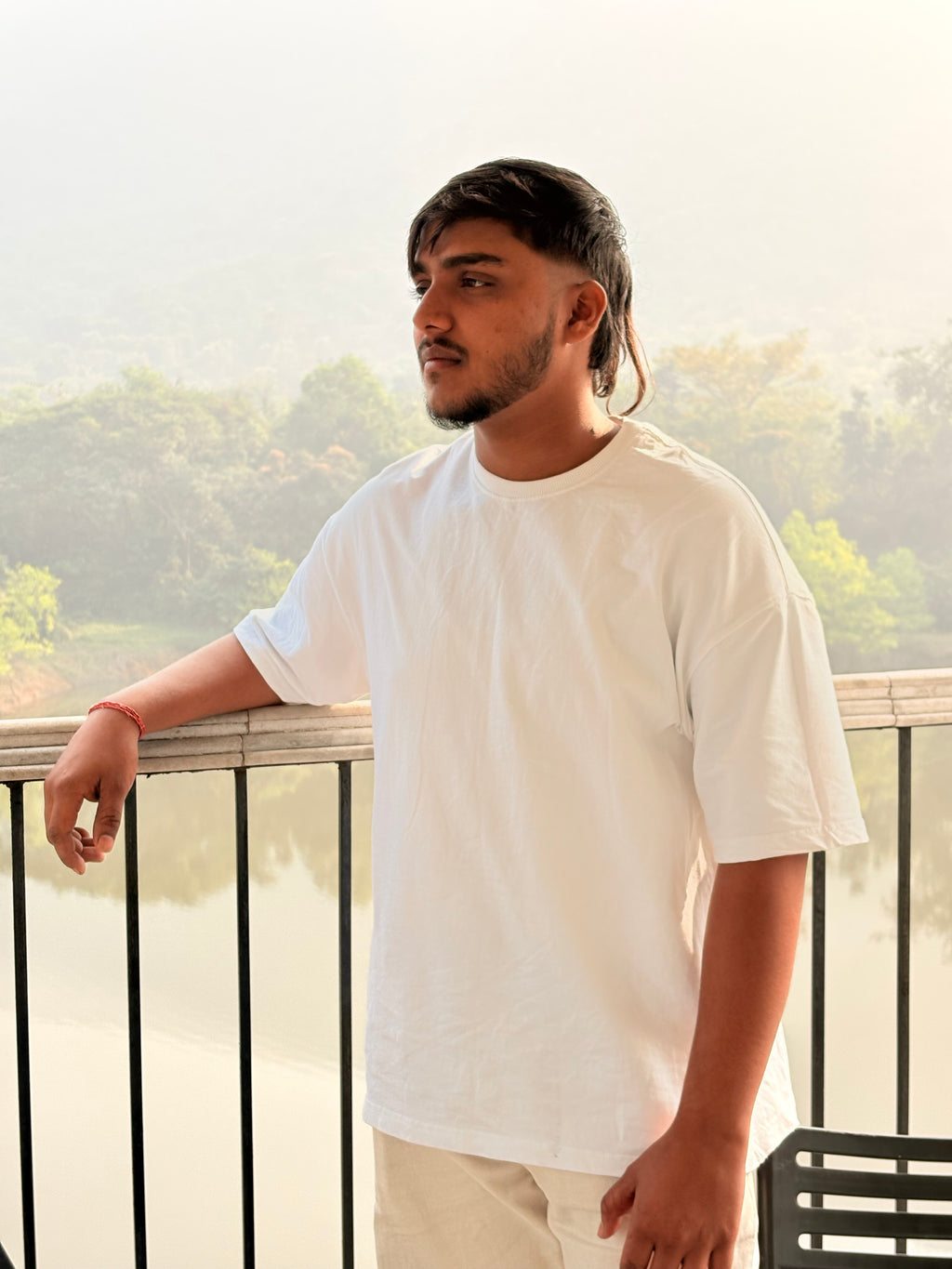 Round Neck premium Cotton T-shirt White