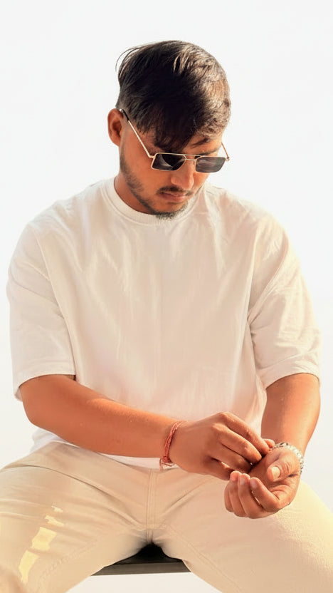 Round Neck premium Cotton T-shirt White