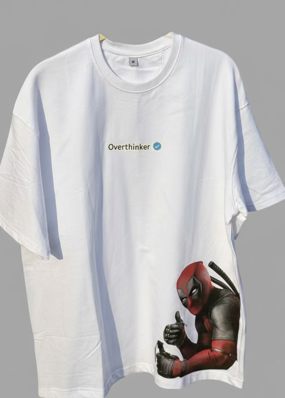 Round neck white cotton Tee