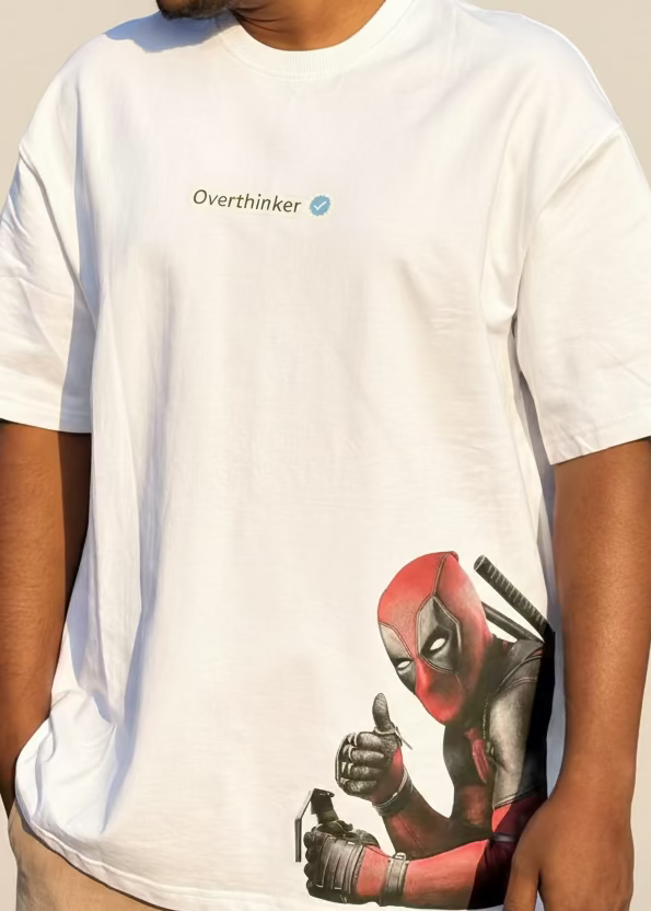 Round neck white cotton Tee