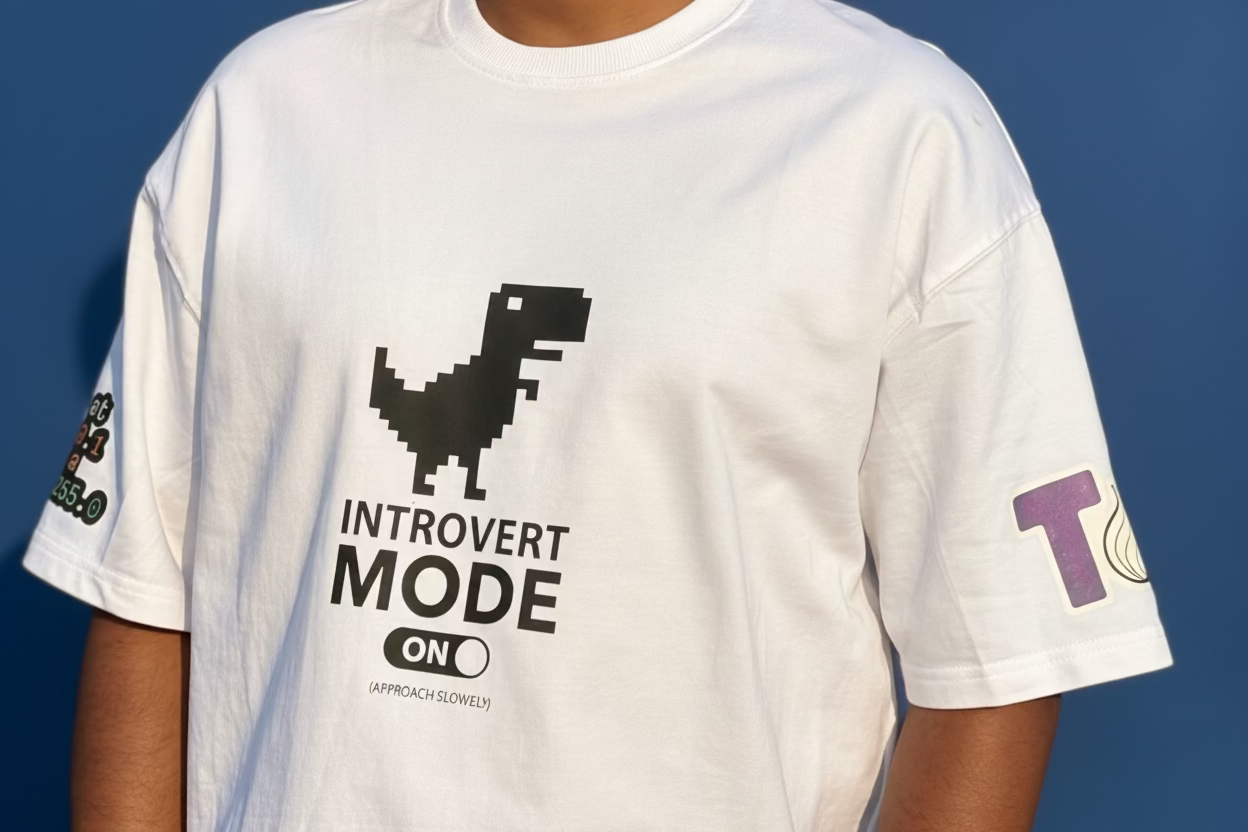 Round neck White Cotton Tee